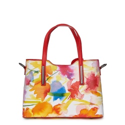 Geanta dama din piele cu model floral Mariella FF3 - Img 2