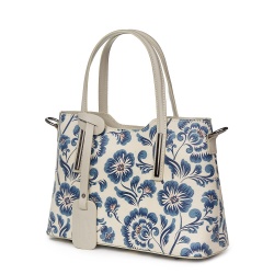 Geanta dama din piele cu model floral Mariella FF8 - Img 1