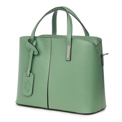 Geanta dama din piele naturala Gianna verde fistic - Img 1