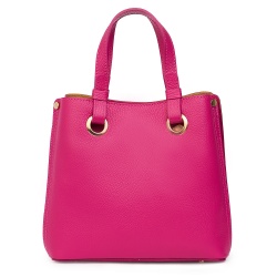 Geanta dama din piele naturala Ilona fucsia - Img 2