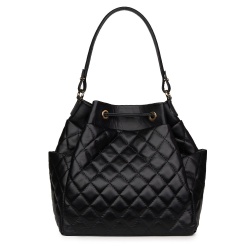 Geanta piele cu aspect matlasat Felice neagra - Img 2