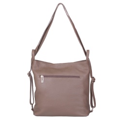 Geanta rucsac 2-in-1 din piele naturala Alesandra bej - Img 2
