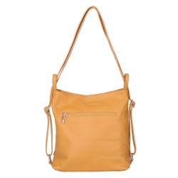Geanta rucsac 2-in-1 din piele naturala Alesandra galbena - Img 2