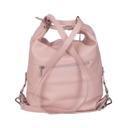 Geanta tip rucsac din piele Monty roz - Img 2