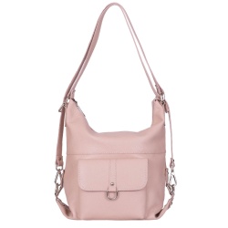 Geanta tip rucsac din piele Monty roz - Img 4
