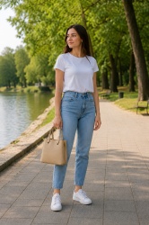 Ilona női, természetes bőr táska, sötétkék - Img 7