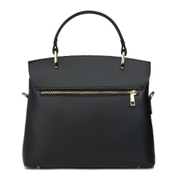 Poseta din piele naturala Ruby neagra - Img 2
