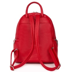 Rucsac din piele naturala Enzo rosu - Img 2