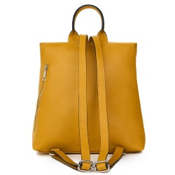 Rucsac din piele naturala Ricardo galben - Img 2