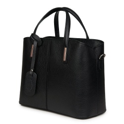 Geanta dama din piele naturala Gianna neagra - Img 1