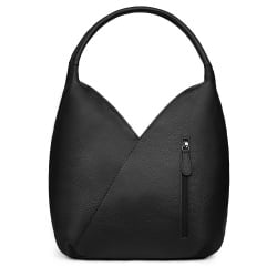 Geanta piele naturala Lorena neagra - Img 4