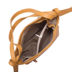 Geanta rucsac 2-in-1 din piele naturala Alesandra galbena - Img 3