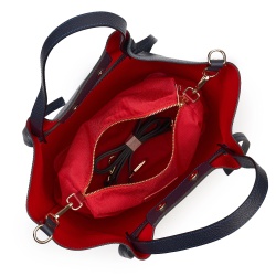 Geanta shopper din piele naturala Veronica bleumarin - Img 3