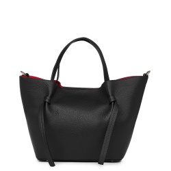 Geanta shopper din piele naturala Veronica neagra - Img 4
