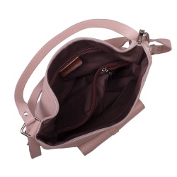 Geanta tip rucsac din piele Monty roz - Img 3