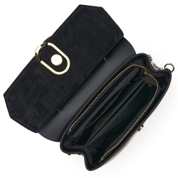 Poseta din piele naturala Ruby neagra - Img 3