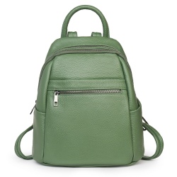 Rucsac dama din piele Jonathan verde menta - Img 2