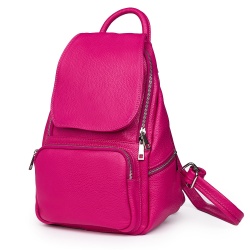 Rucsac din piele naturala Amadeus fucsia - Img 1