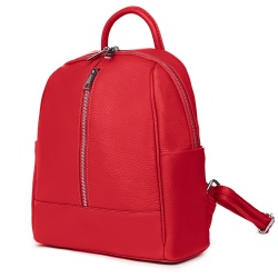 Rucsac din piele naturala Silvio rosu - Img 1