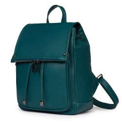 Rucsac piele naturala Jimmy verde marin - Img 1
