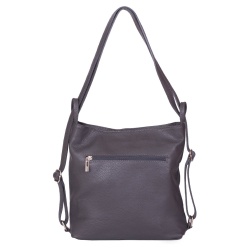 Geanta rucsac 2-in-1 din piele naturala Alesandra gri - Img 2