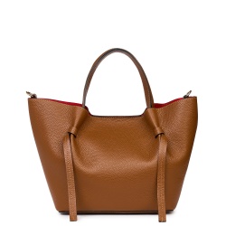 Geanta shopper din piele naturala Veronica coniac - Img 2