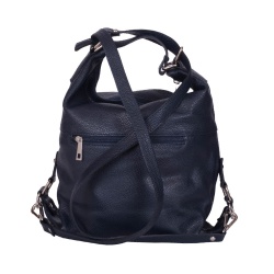 Geanta tip rucsac din piele Monty bleumarin - Img 2