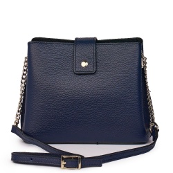 Mini poseta dama din piele Avery bleumarin - Img 2