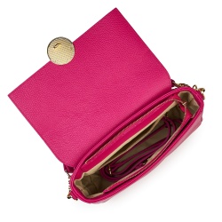 Poseta dama din piele naturala Teona fucsia - Img 4