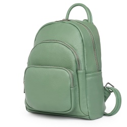 Rucsac din piele naturala Alghero verde fistic - Img 1
