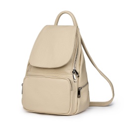 Rucsac din piele naturala Amadeus crem - Img 1