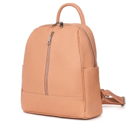 Rucsac din piele naturala Silvio roz - Img 1
