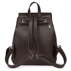 Rucsac piele naturala Jimmy maro inchis - Img 2