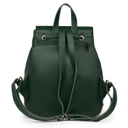 Rucsac piele naturala Jimmy verde inchis - Img 3