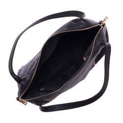 Geanta dama din piele naturala Evelyn neagra - Img 3