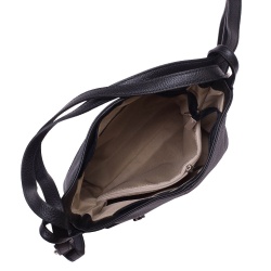 Geanta rucsac 2-in-1 din piele naturala Alesandra neagra - Img 3