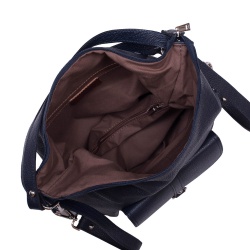 Geanta tip rucsac din piele Monty bleumarin - Img 3