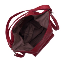 Geanta tip rucsac din piele Monty grena - Img 3