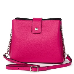 Mini poseta dama din piele Avery fucsia - Img 2