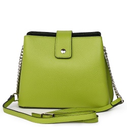 Mini poseta dama din piele Avery verde deschis - Img 2