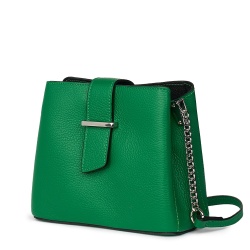 Mini poseta dama din piele Avery verde - Img 1