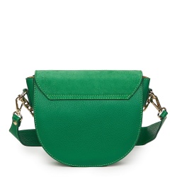 Poseta dama din piele naturala Donna verde - Img 2