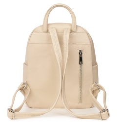 Rucsac din piele naturala Angelo crem - Img 2