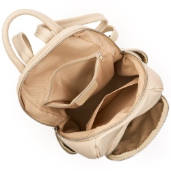 Rucsac din piele naturala Thomas crem - Img 3