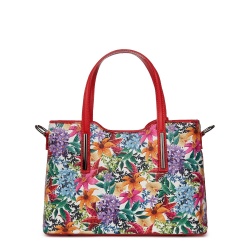 Geanta dama din piele cu model floral Mariella FF5 - Img 2