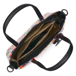 Geanta dama din piele Mariella cu model multicolor - Img 3