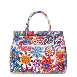 Geanta din piele cu flori Gioia model FF5 - Img 2