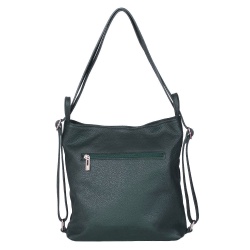 Geanta rucsac 2-in-1 din piele naturala Alesandra verde - Img 2