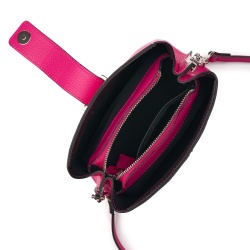 Mini poseta dama din piele Avery fucsia - Img 3