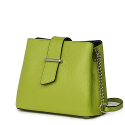 Mini poseta dama din piele Avery verde deschis - Img 1